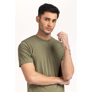 T-shirt décontracté pour homme en jersey 100 % coton de qualité supérieure MN-TS-SS25-008, respirant, design uni, OEM ODM - Product Image 1