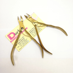 Cortaúñas de Plasma dorado personalizado profesional de alta calidad, cortaúñas de acero inoxidable, uso de cutículas, dedos directamente, marca Dorlon - Product Image 1