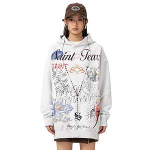 Pull-over unisexe de luxe de haute qualité pour hommes Sweats à capuche pour hommes Designs personnalisés 3d Puff Print logo Design Graphic Hoodies Men - Product Image 3