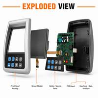 539-00076 539-00076C Pantalla de Repuesto para Monitor de Excavadora DX140 DX225 DX260 DX300 DX420, Panel de Instrumentos, Pantalla LCD