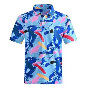 High Quality Quick Dry Contrast Collar All Over Print T-<b>Shirt</b> Custom Soft <b>Men's</b> Beverage Sublimation Polo <b>Shirts</b> Best <b>for</b> Summer - Product Image 4