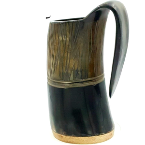 Jarra Vikinga de Cuerno de Buey Pulido de 6 Pulgadas de Largo, de la Mejor Calidad, Auténtica Jarra Medieval - Product Image 5