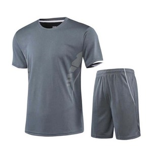 Conjunto Deportivo de Playa, 100% Algodón, Alta Calidad, Talla Grande, Térmico, para Hombre, Manga Corta, Verano, Dos Piezas - Product Image 6