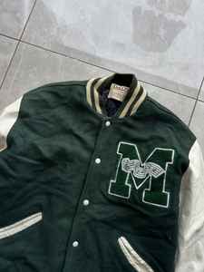 Veste de baseball en cuir de style universitaire, broderie personnalisée, mode en gros, veste de haute qualité - Product Image 6