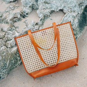 Wholesale <b>Straw</b> Fiber <b>Handbag</b> From Vietnam Fashion Bag for Woman Custom Logo - Product Image 2