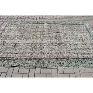 Alfombra Vintage, Alfombra Grande de 5.3x9.1 pies, Alfombra con Borde Verde - Product Image 3
