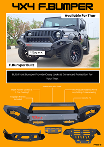 Parachoques Delantero Bullz 4x4 para Thar |   Parachoques Delantero Todoterreno Resistente |    Diseño Agresivo |   Suministro al por Mayor - Product Image 2
