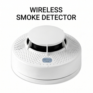 Standalone <b>Smoke</b> Detector Wire-Free Photoelectric Fire Alarm Sensor with Built-in Siren - Product Image 1
