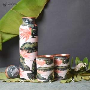 Pure Copper Water <b>Bottle</b> Leak Proof with Health Benefits Drinkware & Storage-900 ML Enamel Printed Copper <b>Bottle</b> - Product Image 6