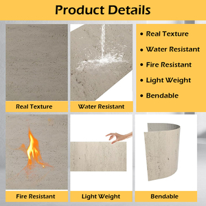 Revêtement mural <span class=keywords><strong>en</strong></span> pierre MCM, granit brut flexible, pierre flexible, revêtement mural naturel, carreaux de revêtement, matériau de revêtement, pierre souple - Product Image 2