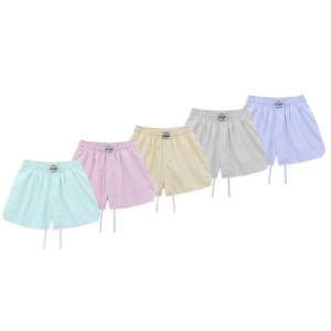 Short d'été brodé imprimé du Vietnam personnalisé Oxford rayures pastel tissu en coton respirant streetwear unisexe logo personnalisé - Product Image 1