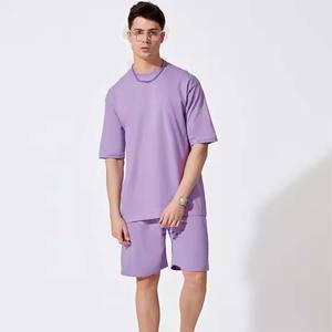 Conjunto de Pantalones Cortos de Dos Piezas de Algodón Transpirable con Logotipo Personalizado de Verano para Hombre - Product Image 3