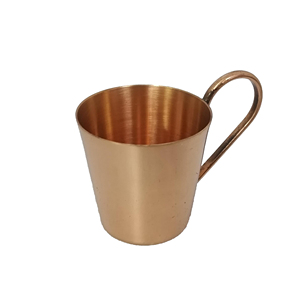 Authentic 2oz Moscow Mule Shot Mug Solid Copper Ceramic Cup Mini Size <b>Gift</b> Cup Design Pack of 1 - Product Image 1