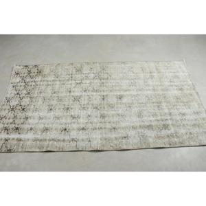 พรมขนาด 3.2x6 ฟุต, พรมวินเทจตุรกี, พรมลายดอกไม้สีเทาขาว - Product Image 3