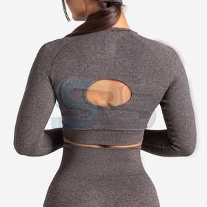 Elegante conjunto de Yoga de algodón para mujer, ropa deportiva de talla grande, mallas de dos piezas y Sujetador deportivo, traje de gimnasio - Product Image 3