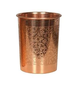 Vaso martillado de cobre para servir agua potable para el hogar, cocina, Ayurveda, beneficios para la salud, Metal. - Product Image 3