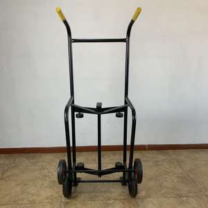 Chariot manuel de transport de charges lourdes avec roues grimpantes, plate-forme personnalisée et attaches - Product Image 5