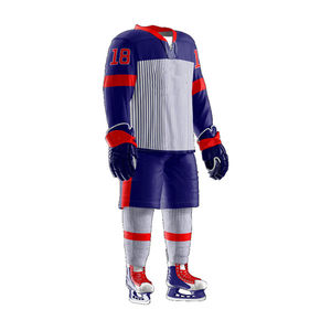 Nouveaux ensembles d'uniformes de hockey sur glace avec nom d'équipe personnalisé, 100% polyester, service OEM, anti-UV et séchage rapide - Product Image 4