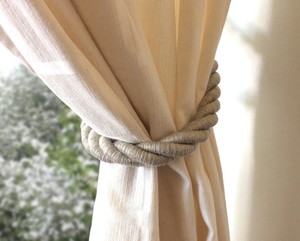 Natural Rope Tieback, 31 1/2 " Long. Rustic Style, Nautical and Shabby , Neutral for Each Color Combination. - Product Image 1
