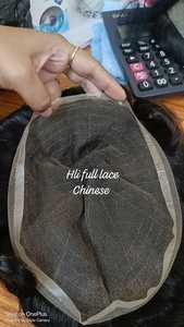 Tupé Masculino con Encaje Completo, Cabello Remy Indio, Base de PU con Densidad Media-Ligera, Textura Lisa, Calidad Premium, Nudos Decolorados - Product Image 4