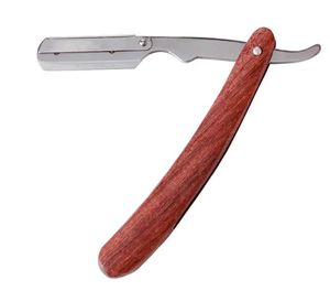 Maquinillas de afeitar de pelo de peluquero de diseño Premium con manejo de madera Nuevas maquinillas de afeitar plegables de barbero - Product Image 5