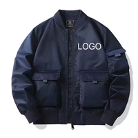 Sıcak 90'lı saten erkek naylon Ma-1 beyzbol düz kargo goblen boy erkekler Unisex boş toptan High End Premium bombacı ceket