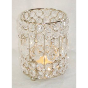 เชิงเทียนคริสตัลทรงกลมสำหรับใส่น้ำชาดีไซน์ที่เป็นเอกลักษณ์ของตกแต่งสำนักงานที่หรูหราเชิงเทียนลูกปัดที่มีสไตล์ของตกแต่งบนโต๊ะอาหาร - Product Image 4