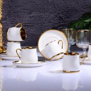Kosova IST-123 porcellana bianco Set 6 pezzi tazza da caffè 90 CC
