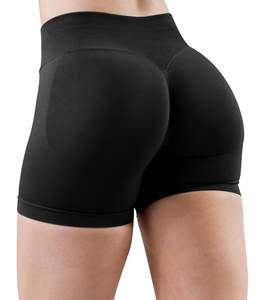 Venta al por mayor de las mujeres de cintura alta Jogger Correr Poliéster Atlético Entrenamiento Yoga Custom Biker Booty Gym Shorts - Product Image 2