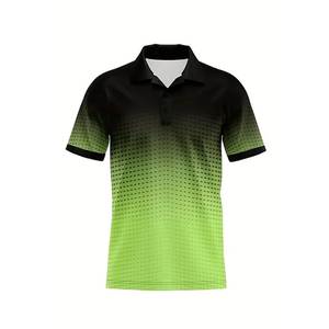 Camiseta informal de manga corta para hombre, camisetas de polo 100% de algodón con estampado 3D sencillo, tops de solapa para todos los días para vacaciones - Product Image 5
