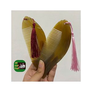 CUSTOMIZED BUFFALO HORN HAIR <b>COMB</b> PORTABLE FOLDING STYLE NATURAL <b>WOODEN</b> LOOK SUITABLE FOR GIFT WHOLESALE MADE IN VIETNAM - Product Image 5