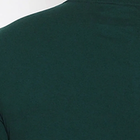 T-shirt décontracté à manches courtes pour homme, col rond, 100 % coton respirant, vert foncé uni, avec logo tricoté sur le devant – Fabricant en gros