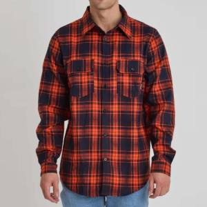 Premium Quality 100% Cotton Wholesale Custom Logo Long Sleeve Stripe Casual <b>Men</b> Heavyweight Winter Fleece <b>Flannel</b> <b>Shirts</b> <b>for</b> Boy - Product Image 5