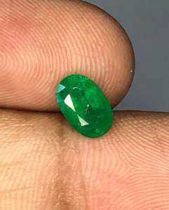 ตัดรูปวงรีเป็นเหลี่ยมเพชรพลอยมรกตธรรมชาติอัญมณีมรกตสีเขียวมรกตที่อุดมไปด้วย - Product Image 3