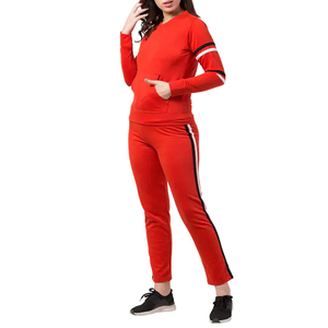 Chándal de mujer con tu propio logotipo 65% algodón 35% poliéster chándal de mujer de ajuste relajado de gran tamaño con logotipo personalizado impreso - Product Image 3