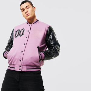 Chaqueta de béisbol universitaria informal para hombre con logotipo y soporte de parches bordados de chenilla de alta calidad personalizada de fabricante OEM para invierno - Product Image 5