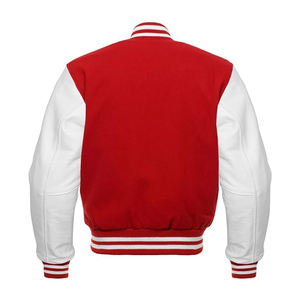 Nouvelle mode de veste universitaire blanche AC Milan avec logo personnalisé pour hommes bombardier universitaire veste de baseball universitaire pour hommes livraison DDP - Product Image 4