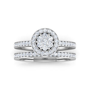 18K diamant bague de mariée ensemble or blanc laboratoire cultivé mince diamant bague de fiançailles bague de mariage femmes fête cadeau fantaisie saint valentin - Product Image 4