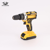 Perceuse électrique de qualité industrielle Syleisure SDET0003 - Batterie lithium rechargeable, poignée pistolet, couple maximal de 30 Nm, impact, construction