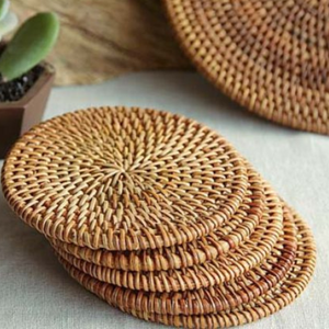 Juego de Posavasos de Mimbre de Bambú, Clásicos, Hechos a Mano, Sostenibles, Aislantes del Calor, para Tazas de Café, Hechos en Vietnam - Product Image 6