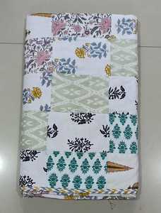 Custom Made Recycled Patchwork Reversible <b>Quilts</b> Made From <b>Old</b> Recycled Cotton Textile Waste Ideal for Home Furnishing Stores - Product Image 2