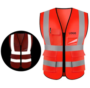 Gilet de sécurité en polyester haute visibilité, imperméable, vêtements de travail avec éléments réfléchissants haute visibilité - Product Image 3