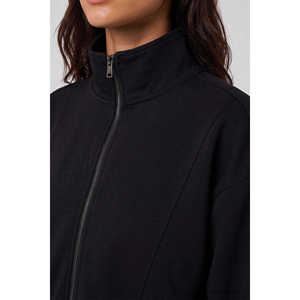 เสื้อสเวตเชิ้ต Tommylife Toptan สีดำ คอปกตั้ง ทรงมาตรฐาน รุ่น Crop สำหรับผู้หญิง - 97317 - สีน้ำตาลเข้ม - Product Image 3