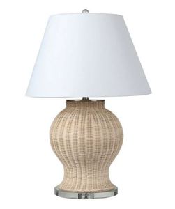 Customized Rattan LED Desk Lamp with Farmhouse Style Natural Finish Creative Weave Design - Product Image 6