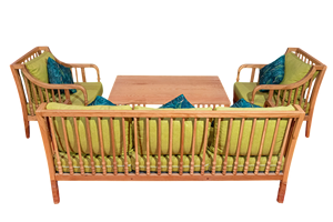 Indochine ชุดโซฟาเชสเตอร์ฟิลด์หรูหรา, หมอนรองนั่งไม้ขี้เถ้าสำหรับบ้านห้องนั่งเล่นโรงแรมวิลล่าตกแต่ง - Product Image 5