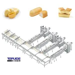 Toastbrot verpackungs linie Automatisierung Donut verpackungs maschinen Film verpackungs maschine Durchfluss verpackungs maschine