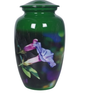 High Quality Modern Metal Picture Urn Fade Resistant Scratch Resistant Tarnish Resistant Easy Clean Tabletop <b>Vase</b> for Funeral - Product Image 2