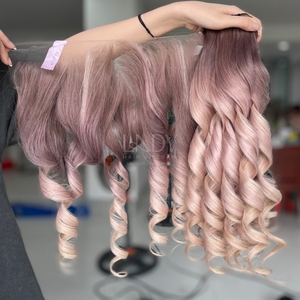 Mèches bouclées de haute qualité avec frontal et mèches pour faire des perruques - Product Image 6