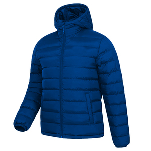 Veste d'hiver zippée en tissu bulle de couleur unie - Product Image 5