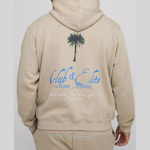 Nuevo diseño 100% algodón en blanco sudaderas con capucha de gran tamaño para hombres peso pesado gota hombro francés Terry sudaderas con capucha de alta calidad - Product Image 5